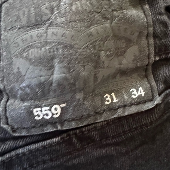 Levi’s 559 Jeans Men 31X34 Black Relaxed Straight Dark Wash Denim Pants Lot Of 2 - Picture 4 of 4